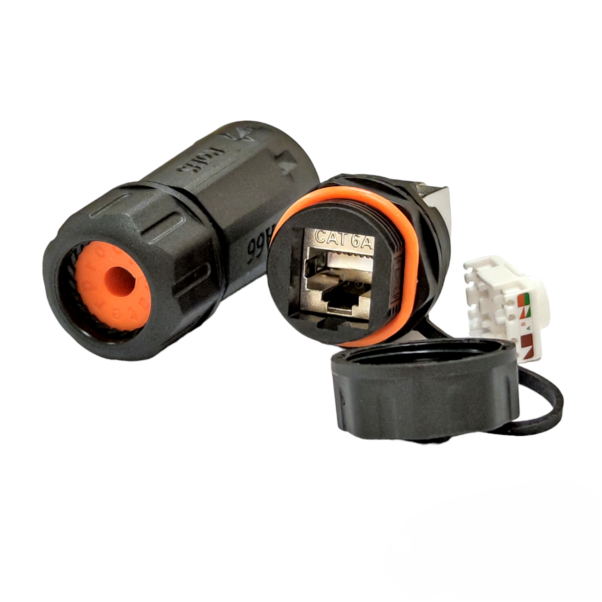 Waterproof industrial connector, STP, cat. 6A, IP68